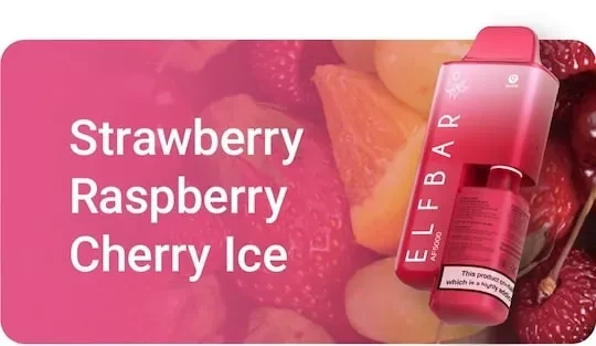 efbar AF5000 Strawberry Raspberry Cherry ice