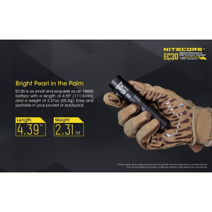 Nitecore EC30 inkl. Akku - 1800 Lumen