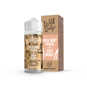 Wild Roots E-Liquid - Gold Dust Peach - 100ml Shortfill