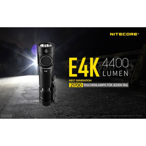 Nitecore E4K Taschenlampe - 4400 Lumen