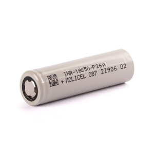 Molicel INR18650-P26A, 2600mAh 35A Li-Ionen-Akku