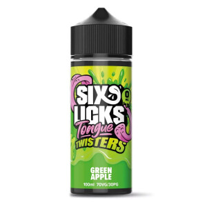Six Licks - Tongue Twisters Green Apple  - 100ml Shortfill