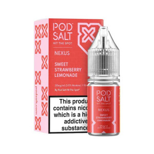 Pod Salt - Sweet Strawberry Lemonade - 10ml NicSalt