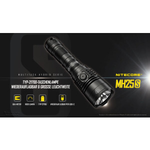 NiteCore MH25S Taschenlampe inkl. Akku - 1800 Lumen