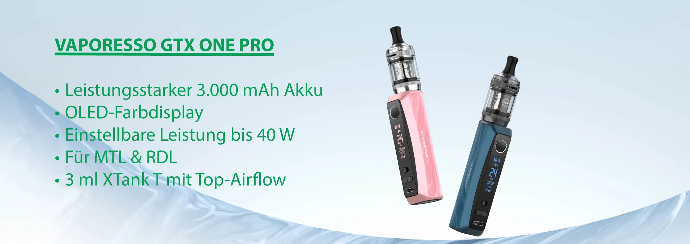 Vaporesso GTX One Pro Banner